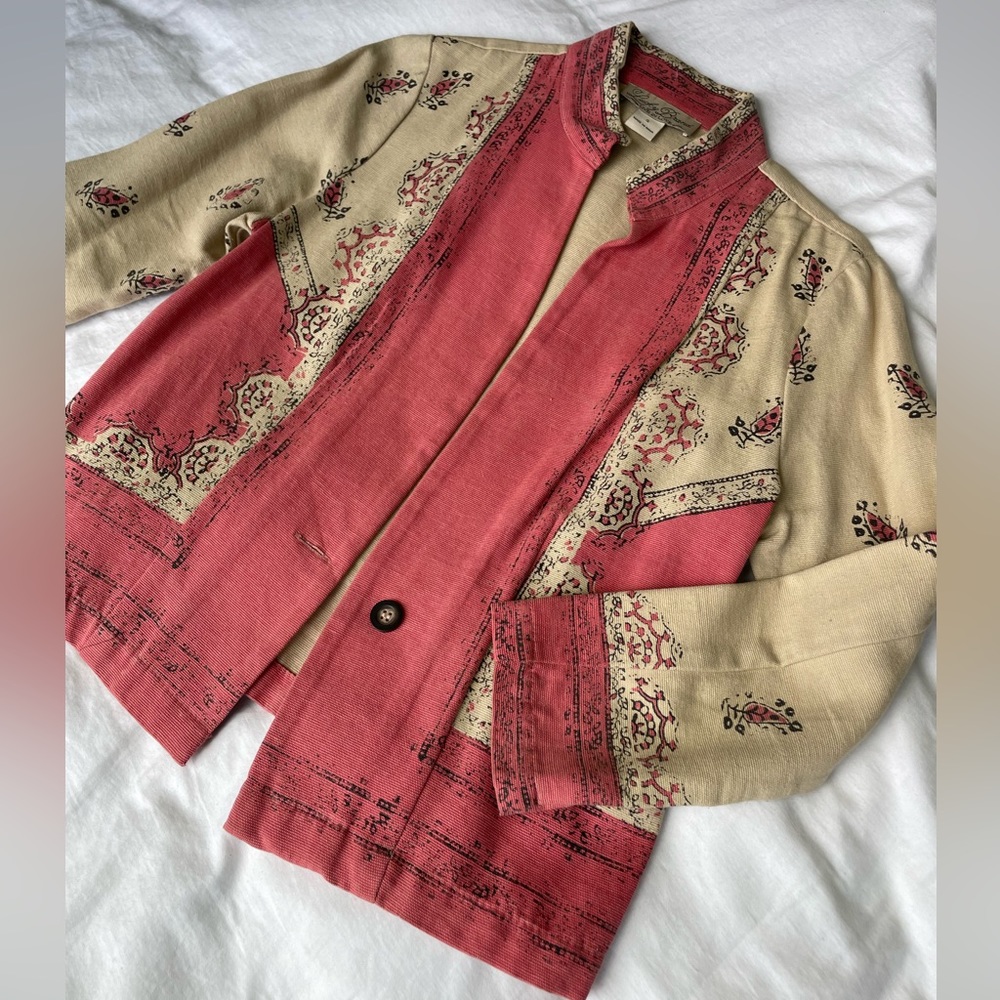 Lucky Brand size Small (S) chic mock neck jacket with 3/4 sleeves